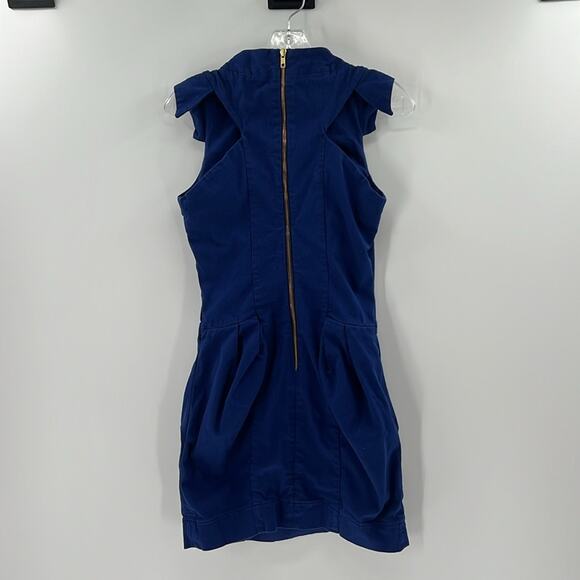 Preen by Thornton Bregazzi Knee Length Dress with pockets - Navy - Medium - Picture 7 of 7